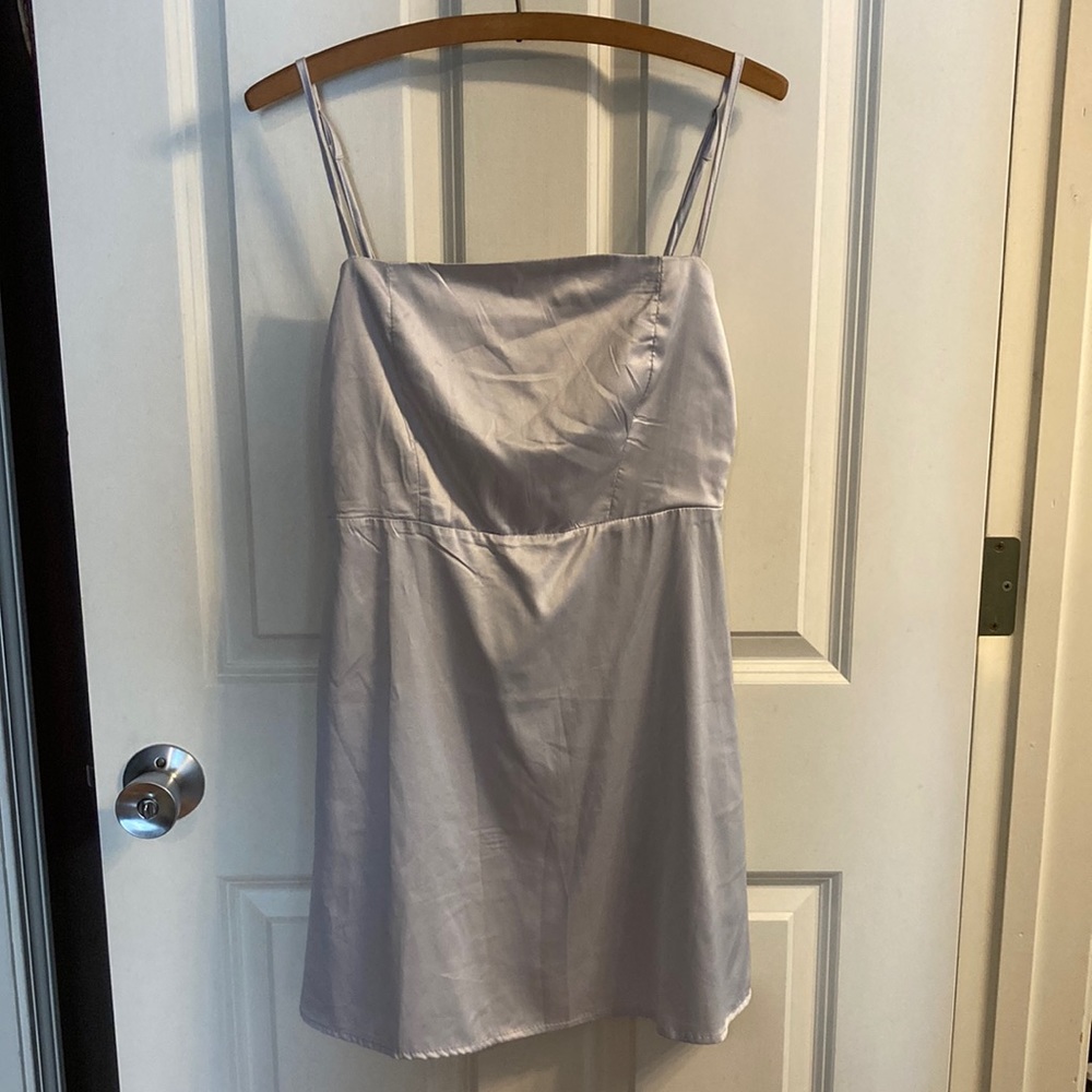 Size Medium Blue Satin Dress